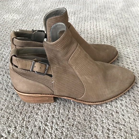 Gianni Bini Tan Suede Perforated Booties - Picture 2 of 10